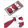 100% Seide Jacquard Woven Krawatte Business-Geschenk-Set